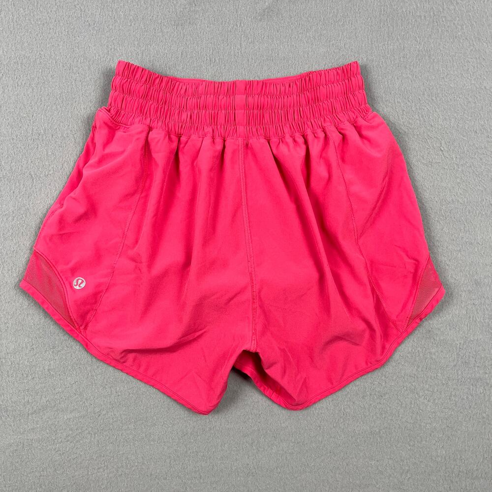 Lululemon Hotty Hot HR Shorts 4" Sonic Pink High Rise Mesh Lined Women's 0